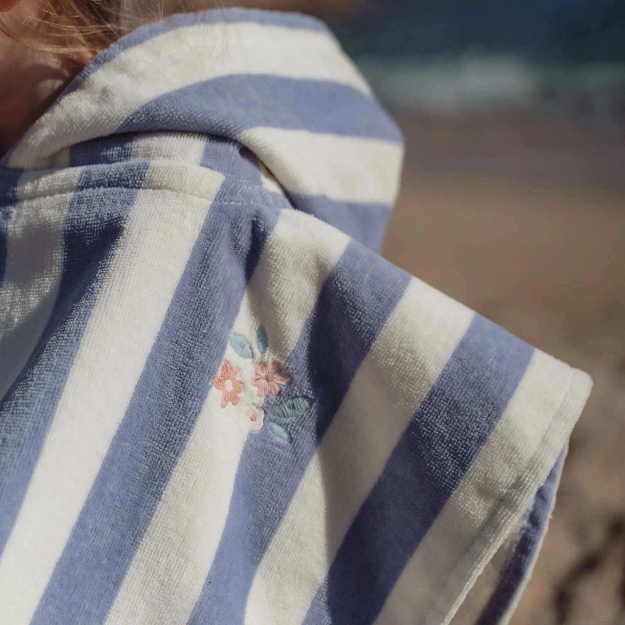 Badponcho - Paars - Dreamy Stripes - Image 4