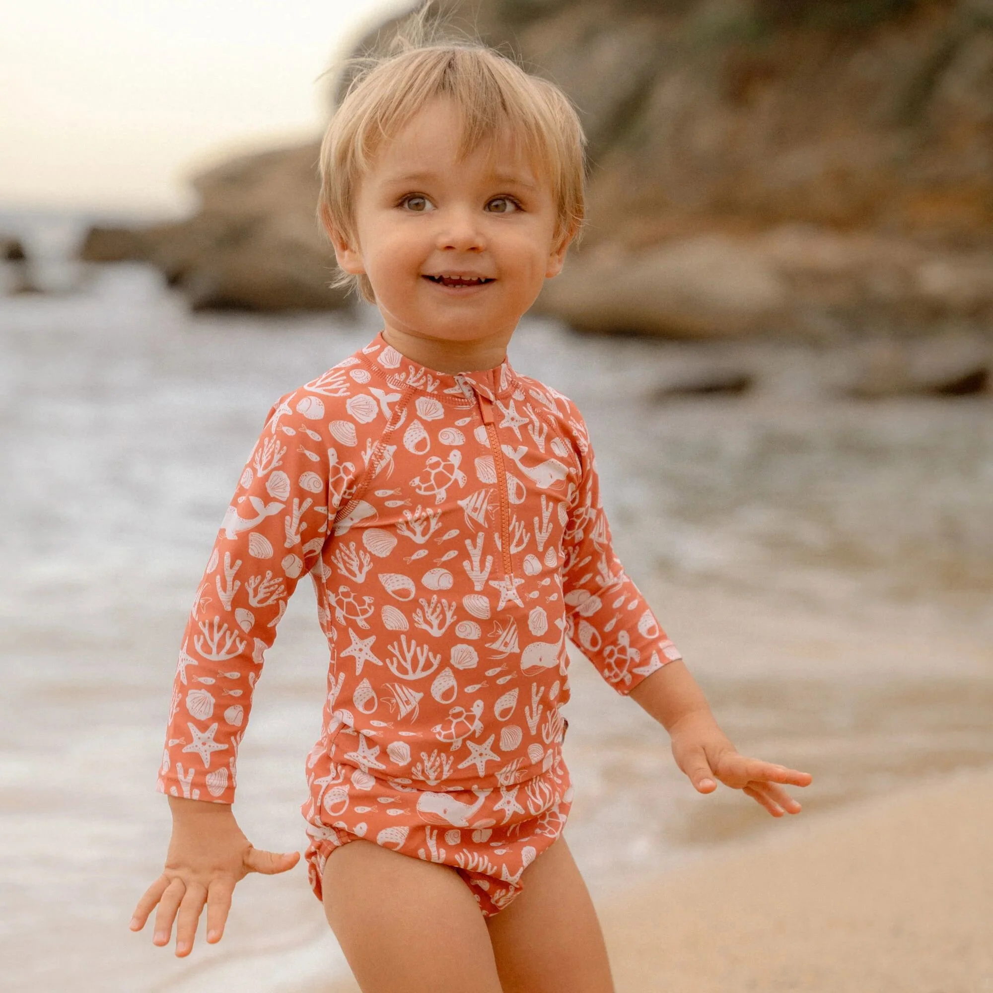 Zwemshirt lange mouw - Rood - Sea Life - Image 4